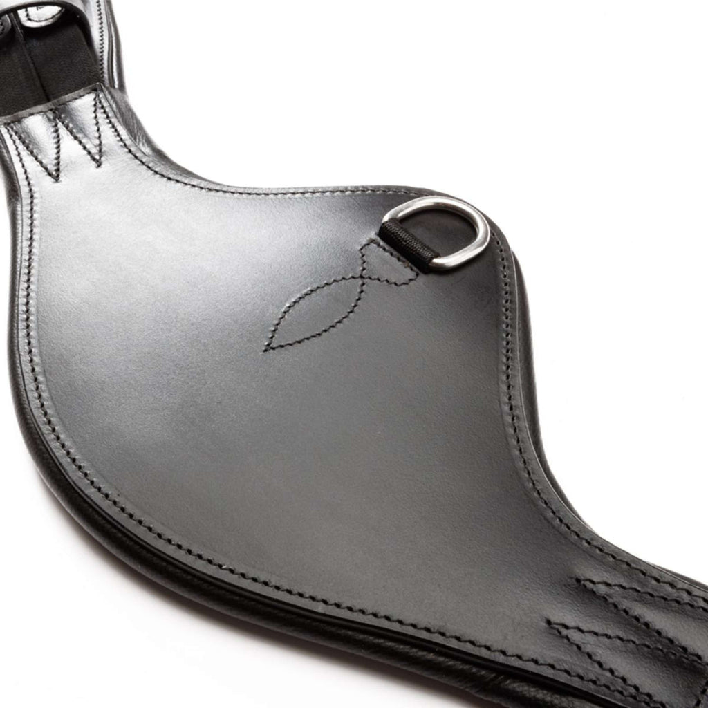 Kavalkade Dressuursingel Casper Oiled Leather met Elastiek Zwart