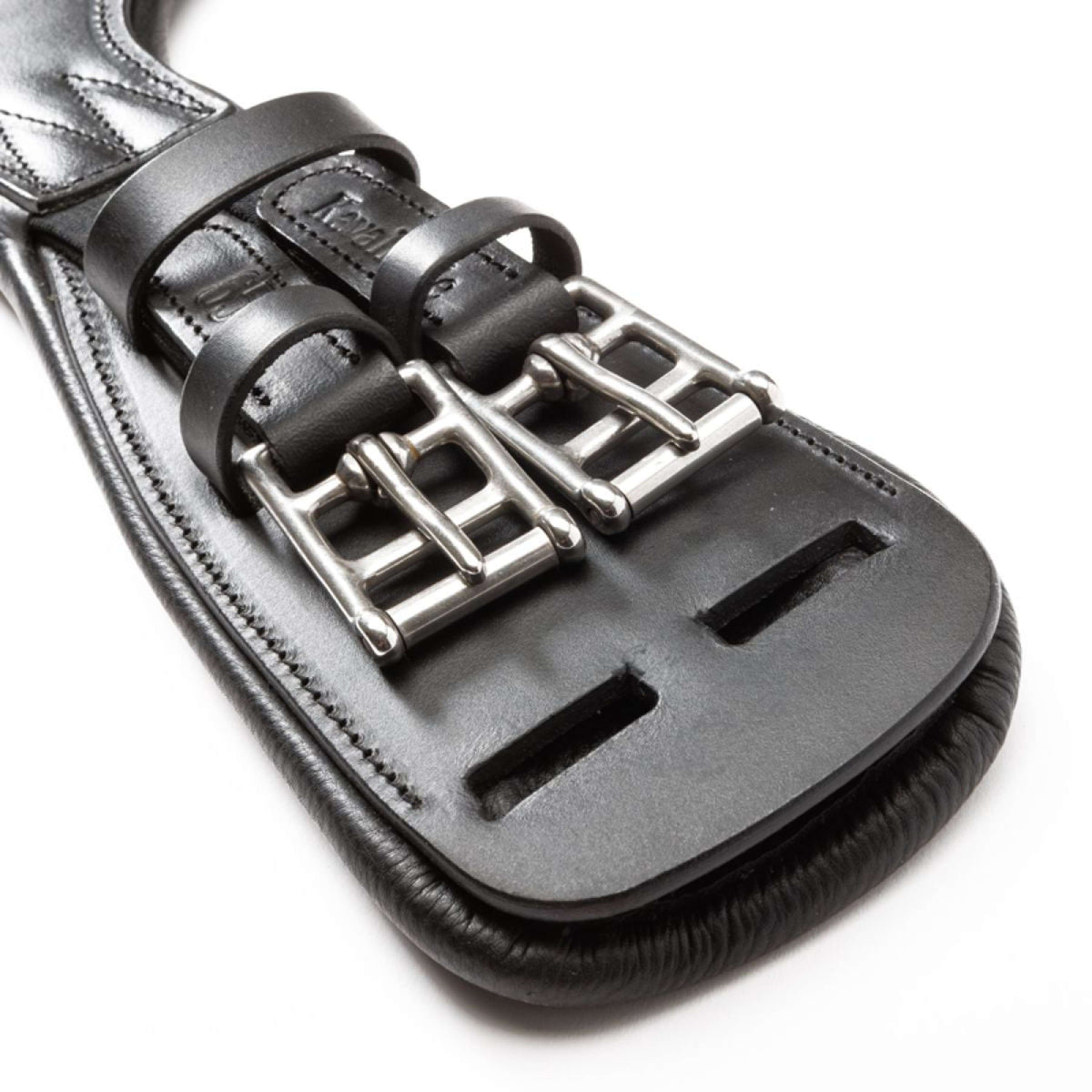 Kavalkade Dressuursingel Casper Oiled Leather met Elastiek Zwart