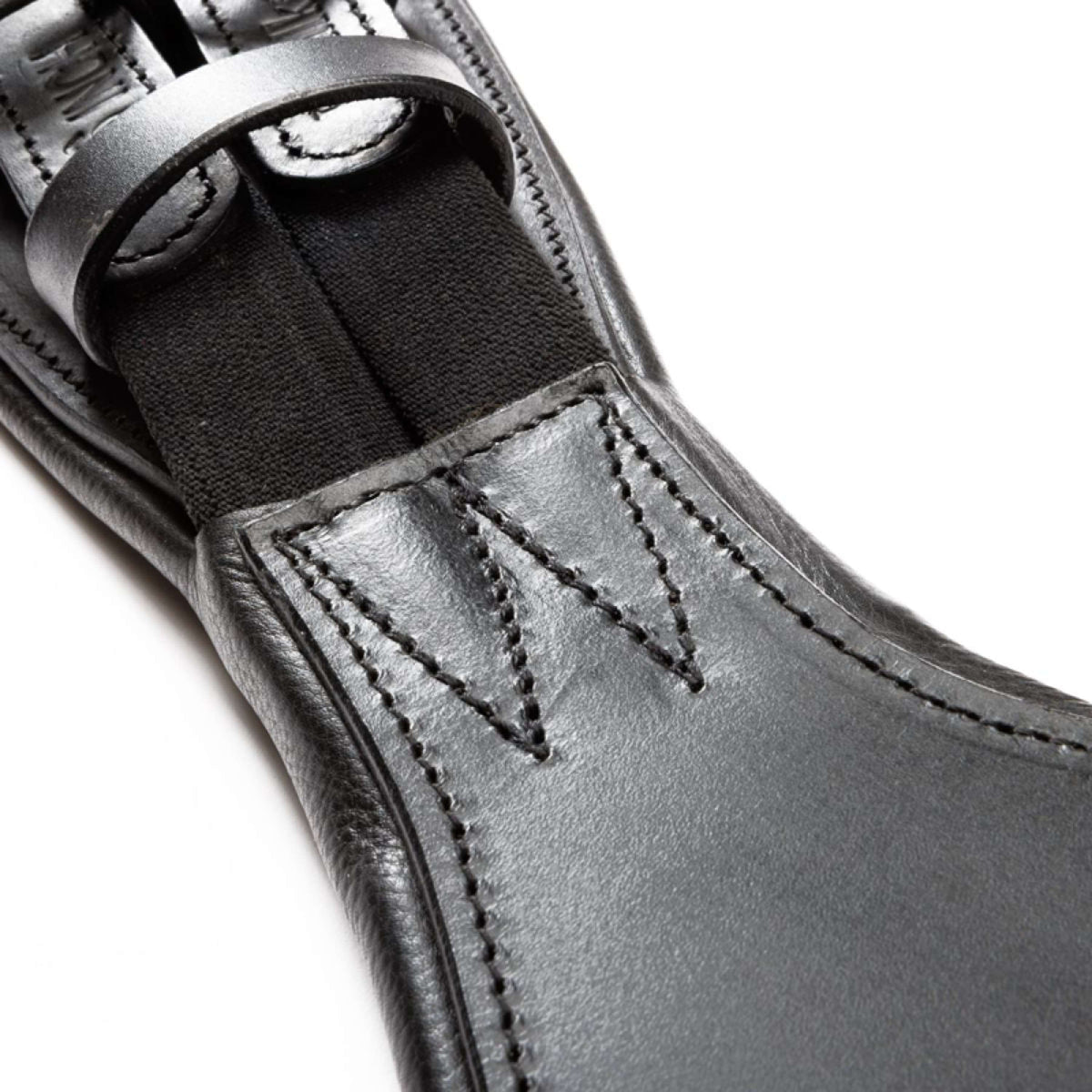 Kavalkade Dressuursingel Casper Oiled Leather met Elastiek Zwart