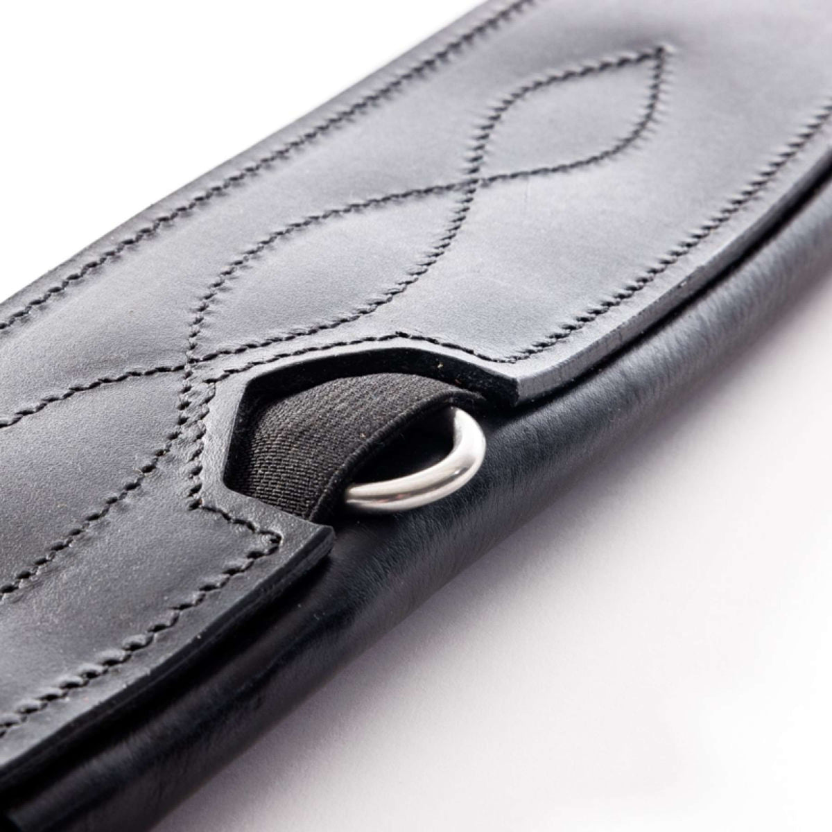 Kavalkade Dressuursingel Atlas Oiled Leather met Elastiek Zwart