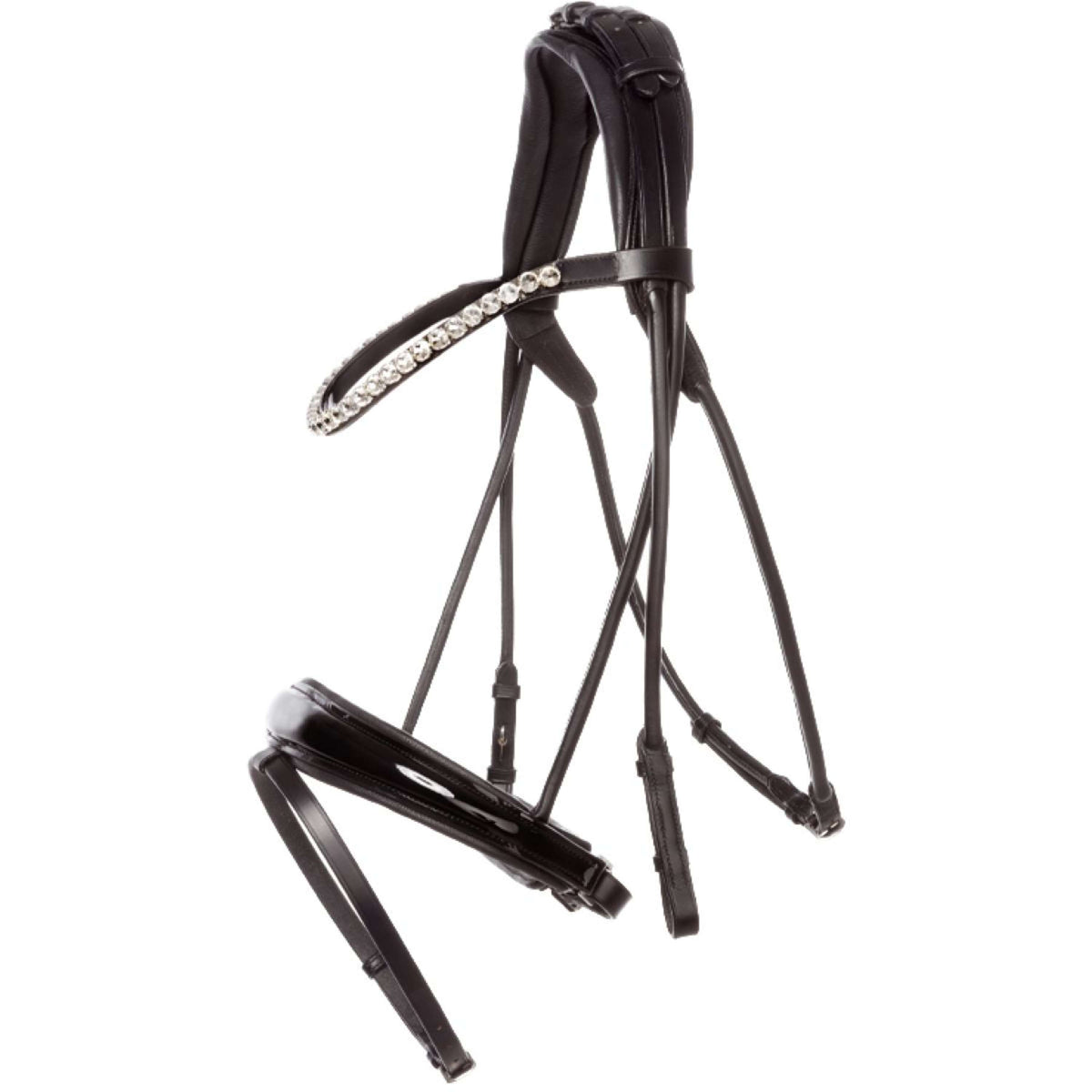 Kavalkade Hoofdstel Florina KavalSH4 Rond Gestikt Zwart