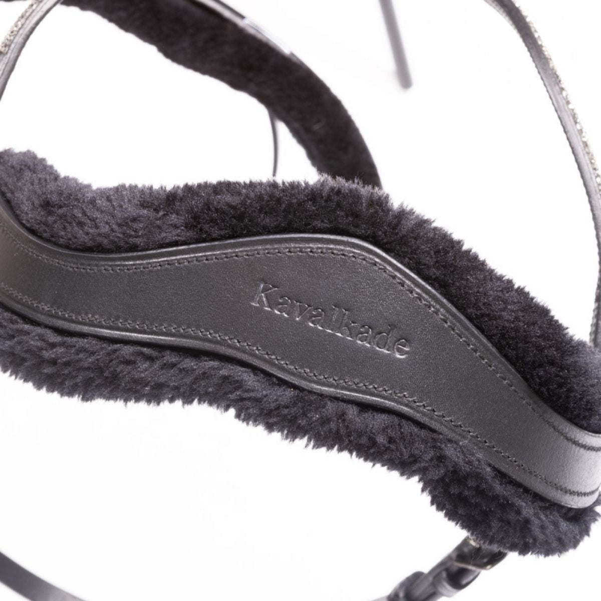 Kavalkade Hoofdstel Ivella Faux Fur Zwart/Patent/Zwart