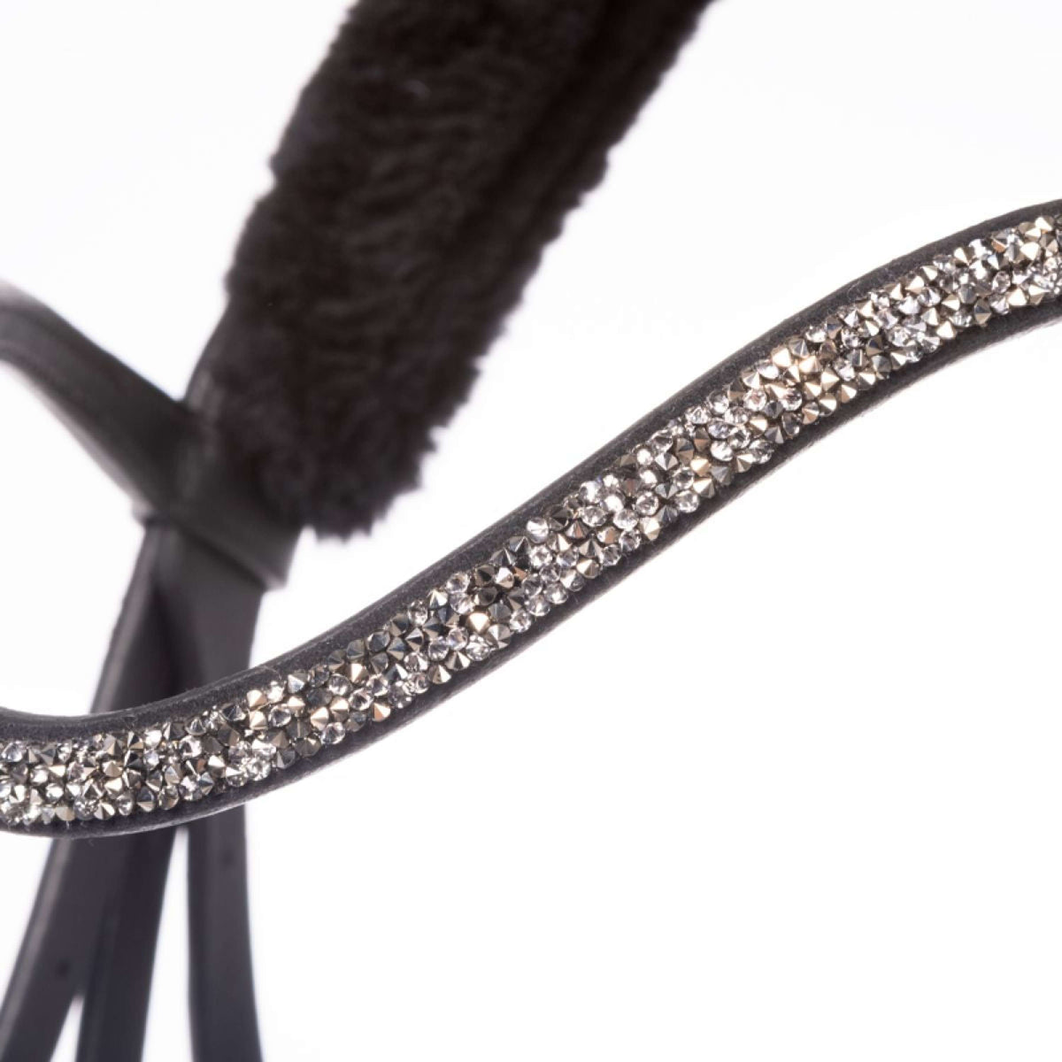 Kavalkade Hoofdstel Ivella Faux Fur Zwart/Patent/Zwart