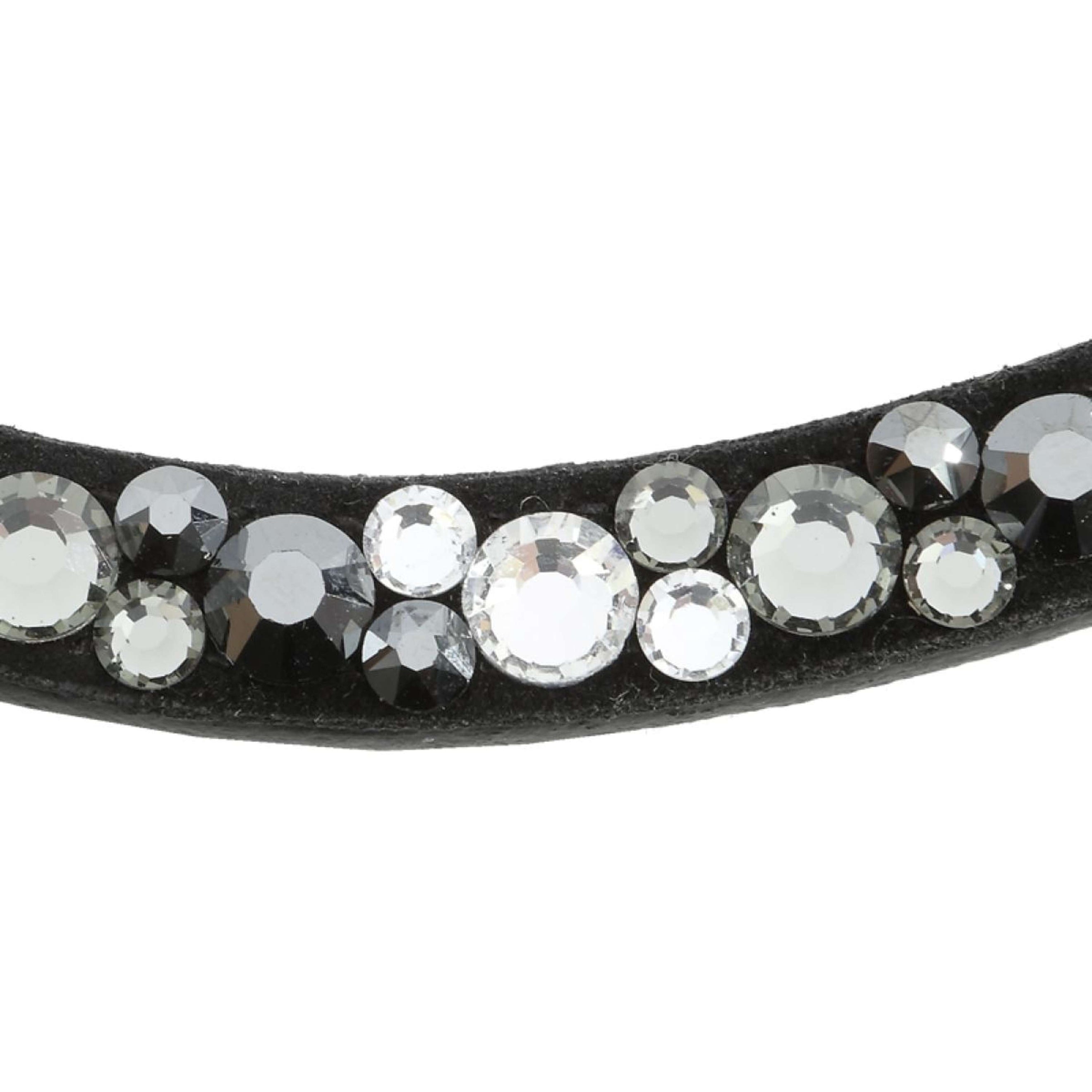 Kavalkade Frontriem Gebogen met Steentjes Grijs Kavalkade Frontriem Gebogen met Steentjes Grijs