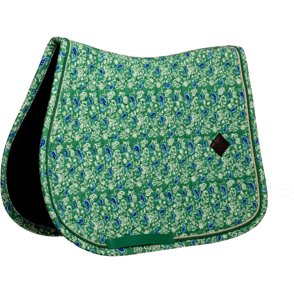 Kentucky Zadeldekje Velvet Paisley Garden Springen Groen/Navy
