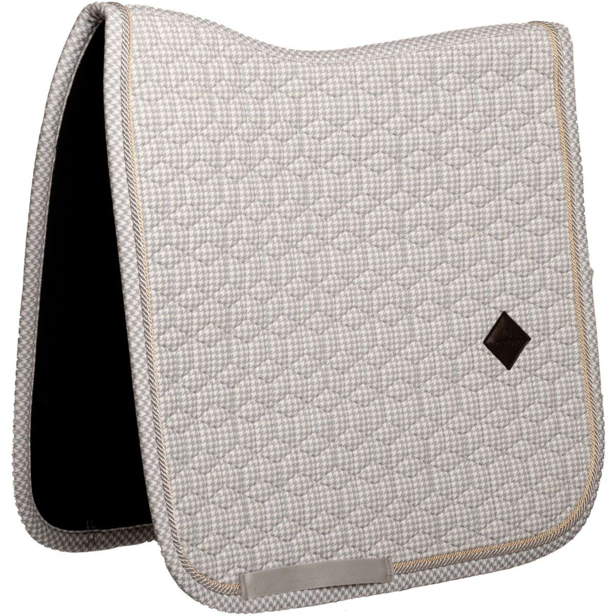 Kentucky Zadeldekje Velvet Pied de Poule Dressuur Grijs/Wit