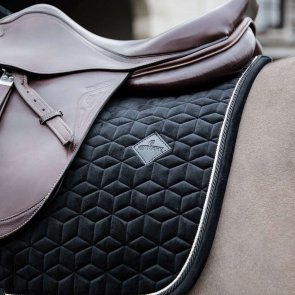 Kentucky Zadeldekje Basic Velvet Springen Zwart