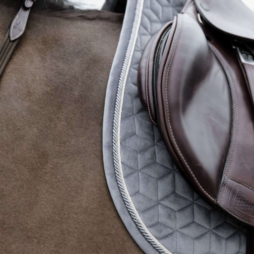 Kentucky Zadeldekje Basic Velvet Springen Grijs