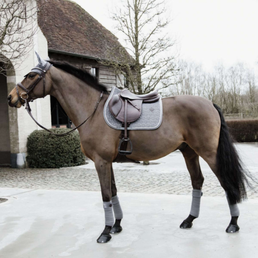 Kentucky Zadeldekje Basic Velvet Springen Grijs