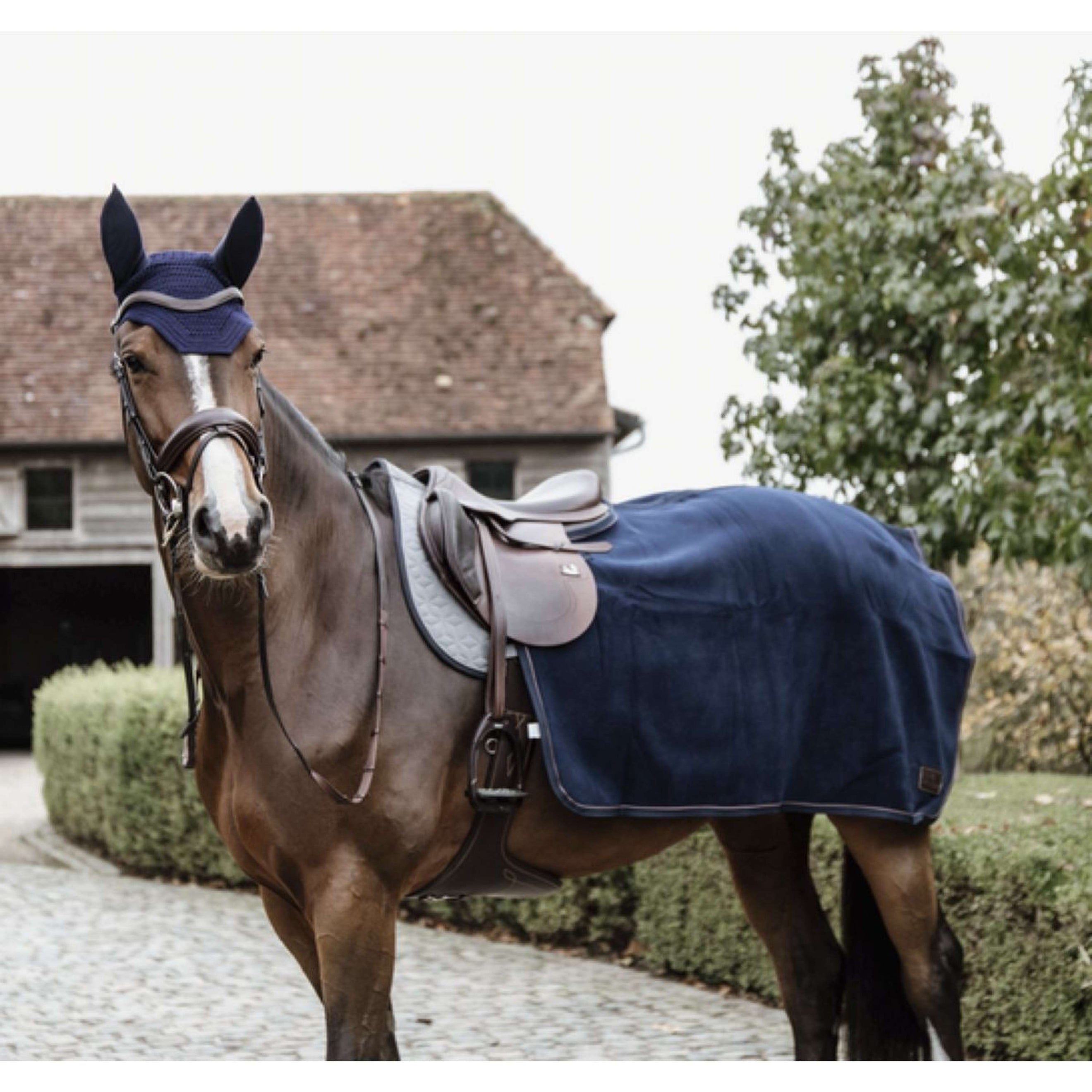 Kentucky Uitrijdeken Vierkant Heavy Fleece Navy
