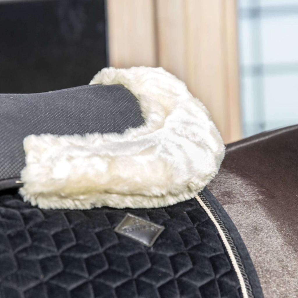Kentucky Zadelonderlegger Halfpad Anatomic Absorb Sheepskin Black/Natural