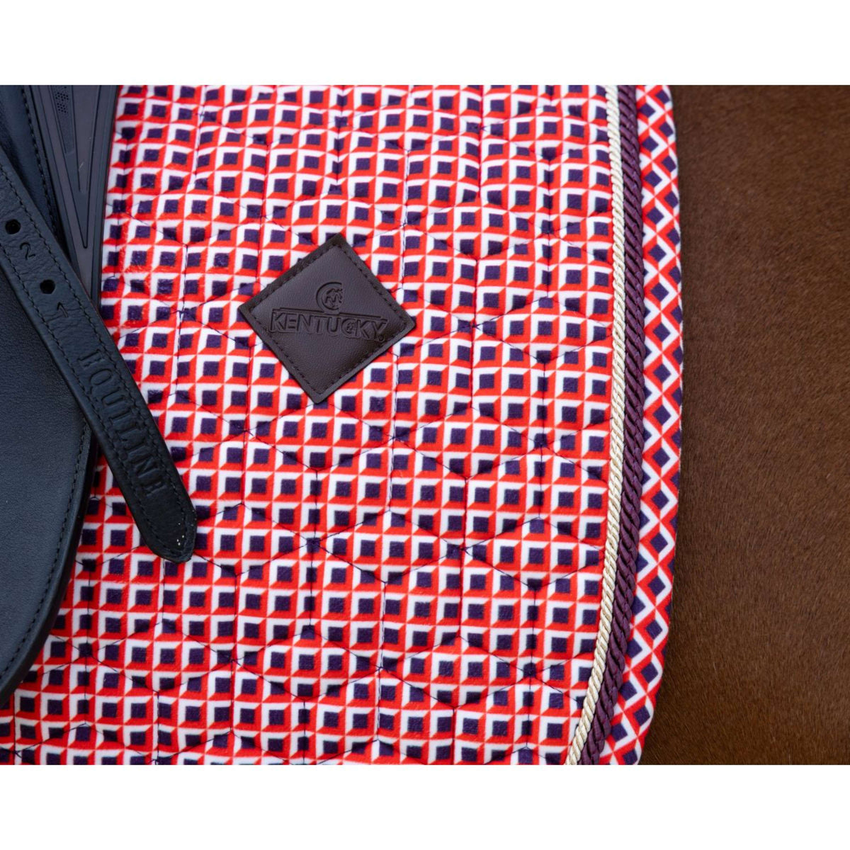 Kentucky Zadeldekje Velvet Check Springen Paars