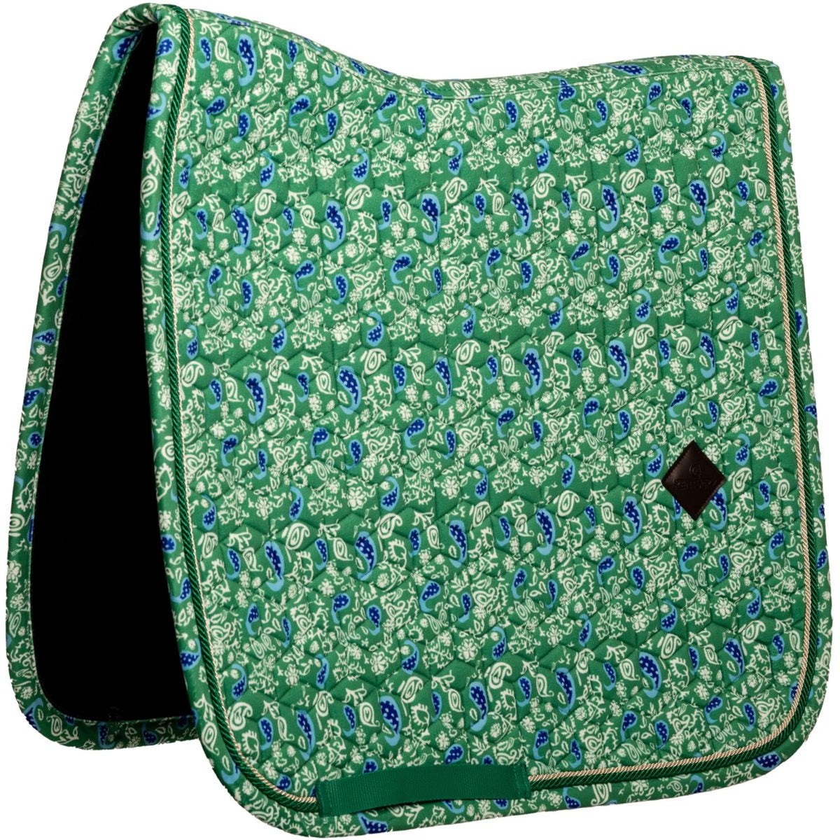 Kentucky Zadeldekje Velvet Paisley Garden Dressuur Groen/Navy