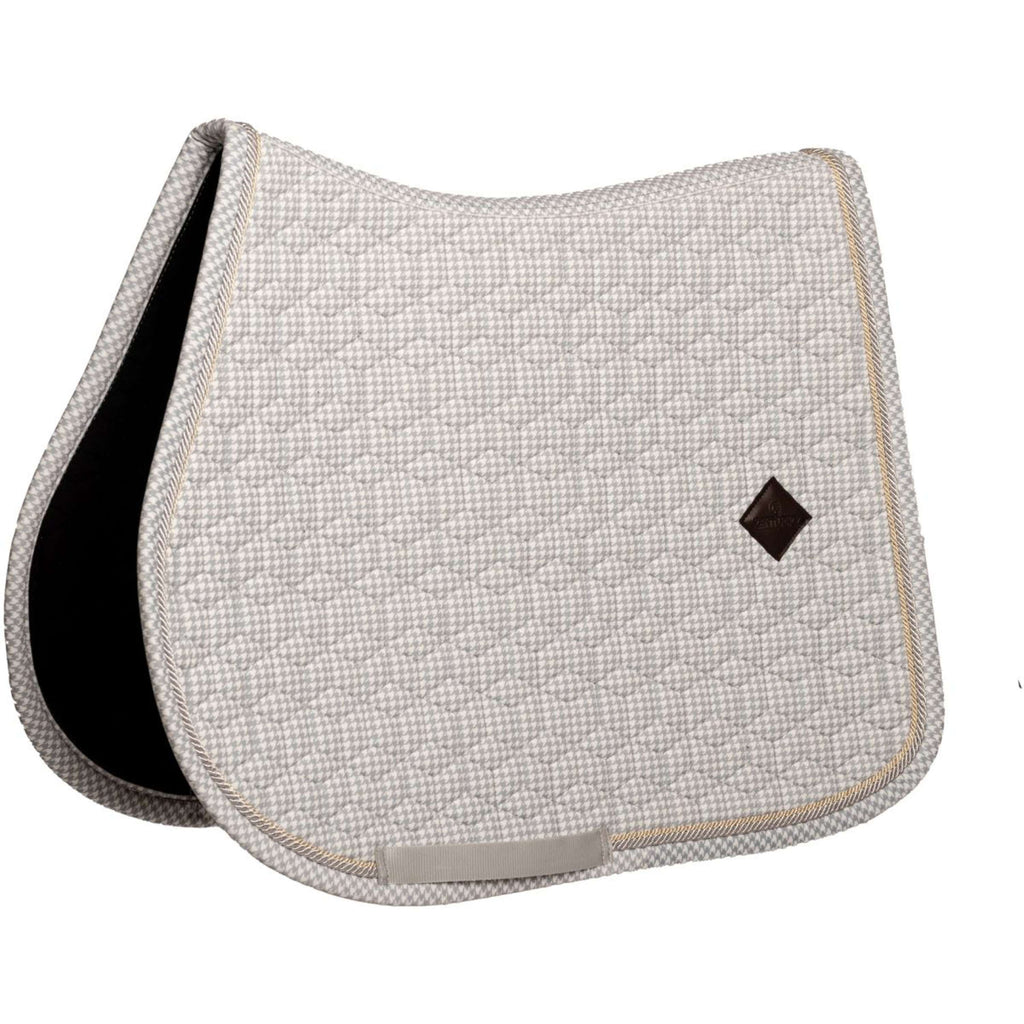 Kentucky Zadeldekje Velvet Pied de Poule Springen Grijs/Wit