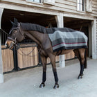 Kentucky Fleecedeken Heavy Square Stripes Zwart/Grijs