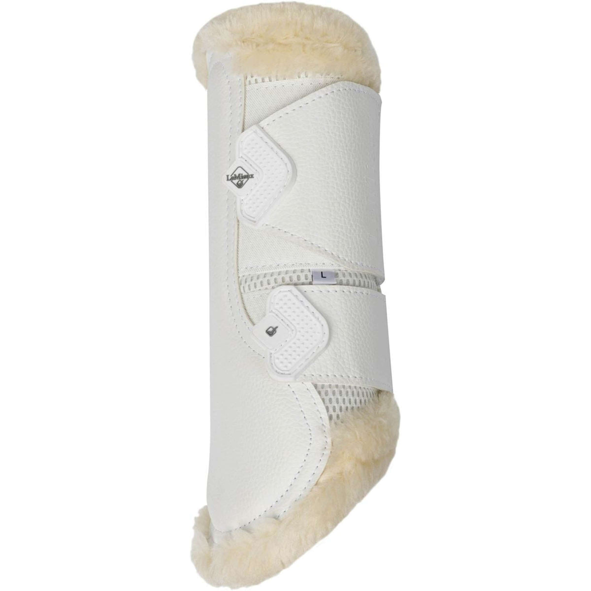 LeMieux Brushing Boots Fleece Edge Mesh Wit/Naturel