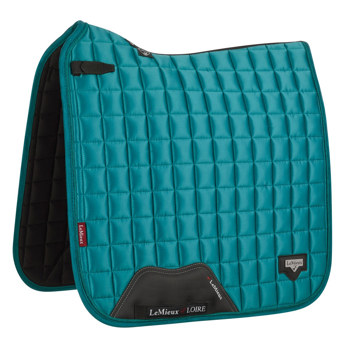 LeMieux Zadeldekje Loire Classic Satin Square Dressuur Peacock Green