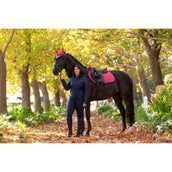 LeMieux Zadeldekje Suede Springen Cranberry