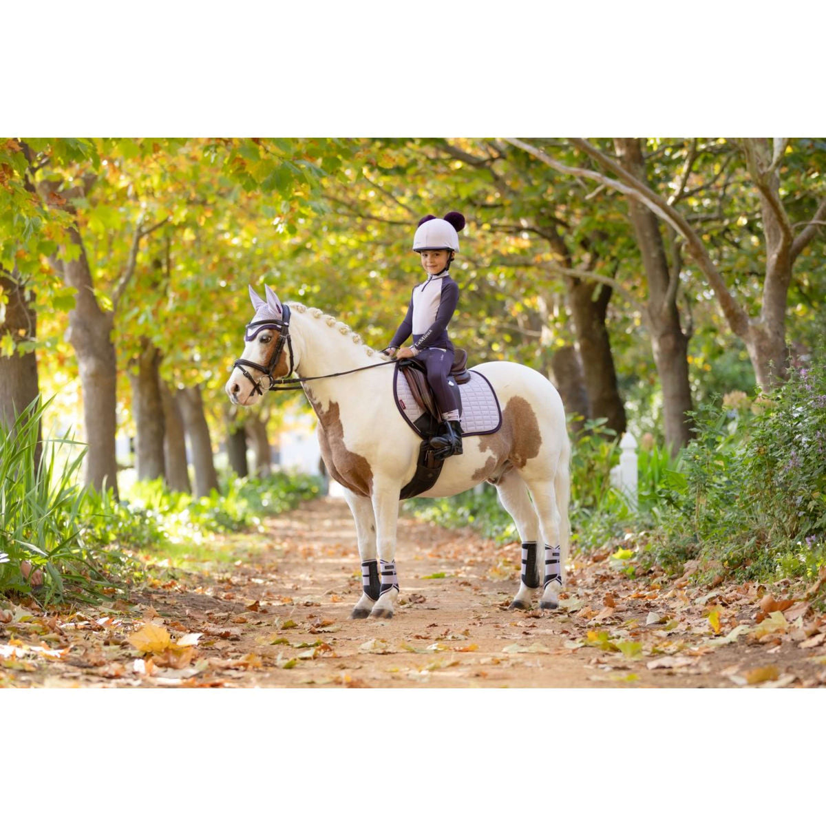 LeMieux Zadeldekje Suede Springen Lilac