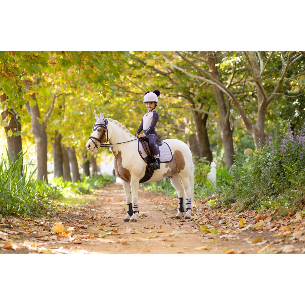 LeMieux Zadeldekje Suede Springen Lilac