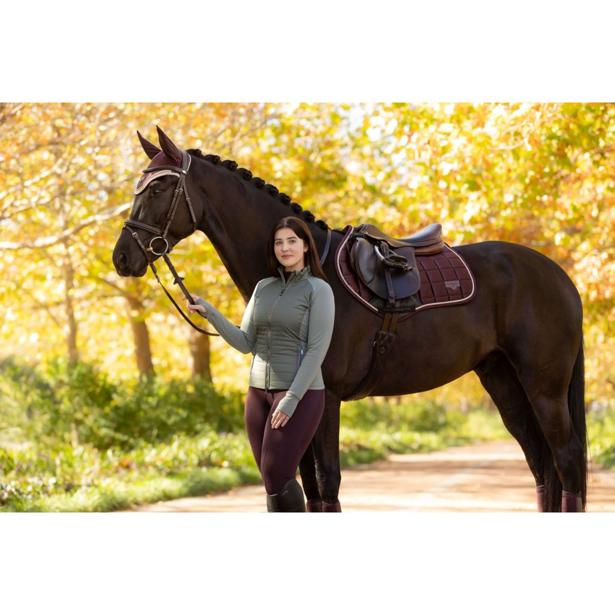 LeMieux Zadeldekje Loire Classic Springen Damson