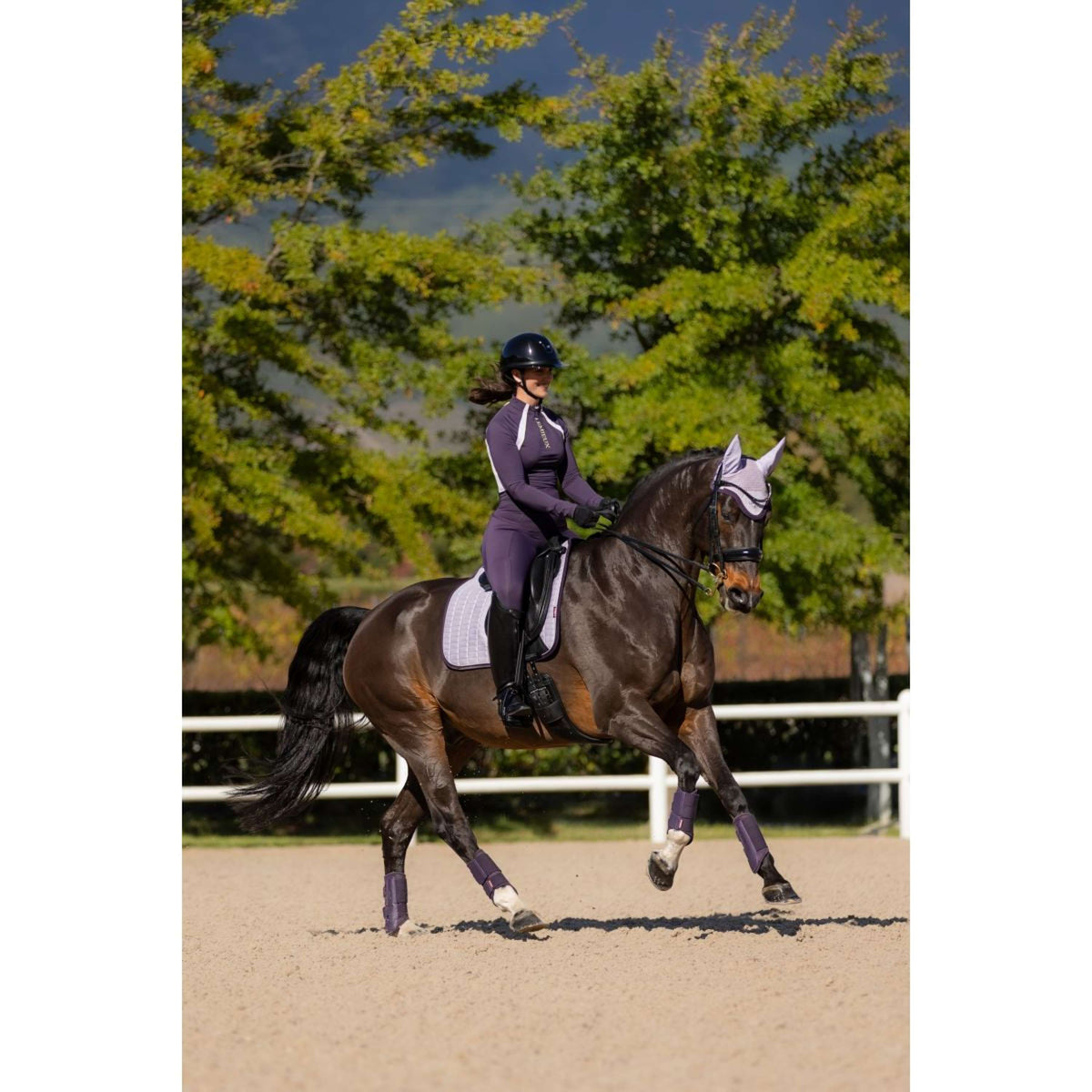 LeMieux Zadeldekje Suede Dressuur Lilac