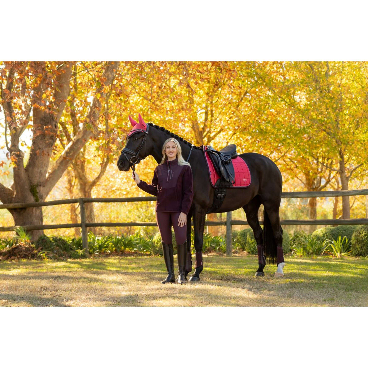 LeMieux Zadeldekje Loire Classic Dressuur Cranberry