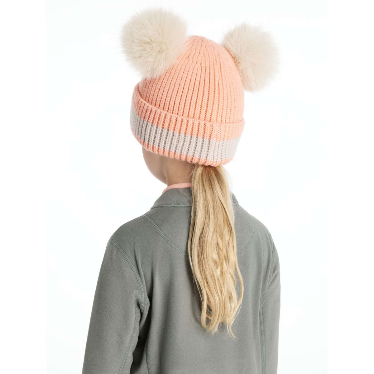 LeMieux Beanie Mini Double Pom Kids Peach Punch