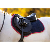 LeMieux Zadeldekje Suede Springen Navy/Cranberry