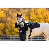 LeMieux Zadeldekje Suede Springen Navy/Cranberry