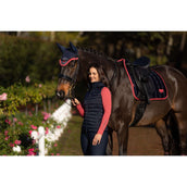 LeMieux Zadeldekje Loire Classic Dressuur Navy/Cranberry