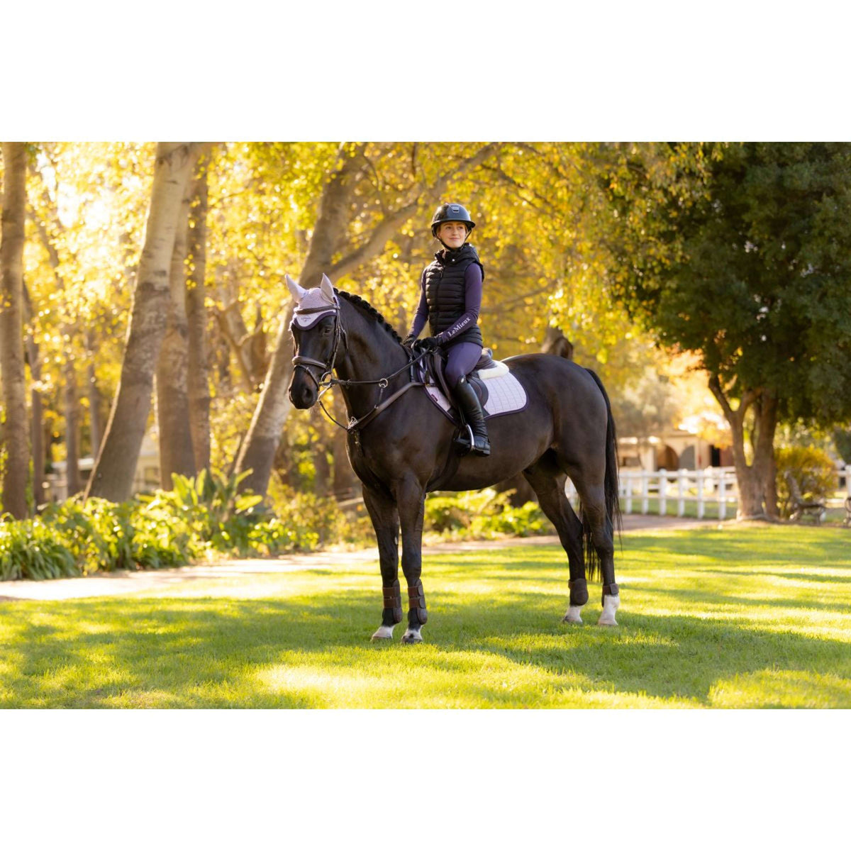 LeMieux Zadeldekje Merino Suede Springen Lilac