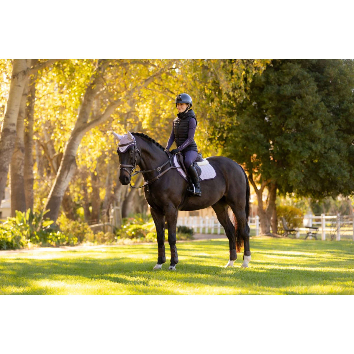 LeMieux Zadeldekje Merino Suede Springen Lilac