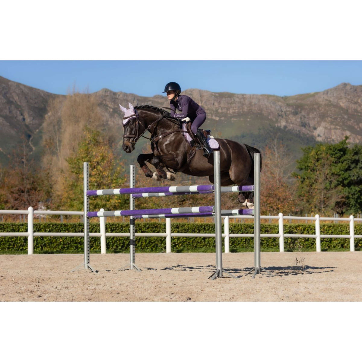 LeMieux Zadeldekje Merino Suede Springen Lilac