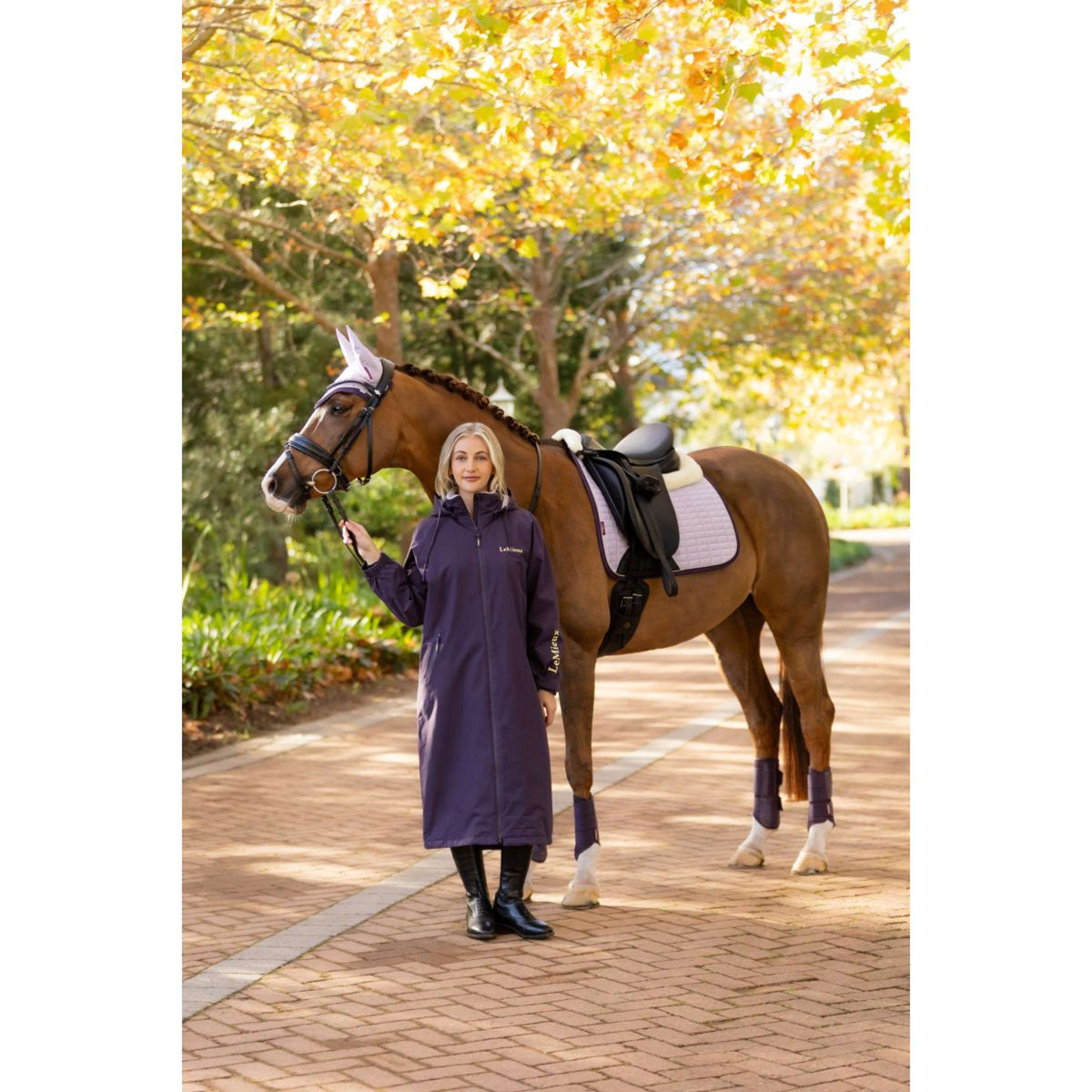 LeMieux Zadeldekje Merino Suede Dressuur Lilac