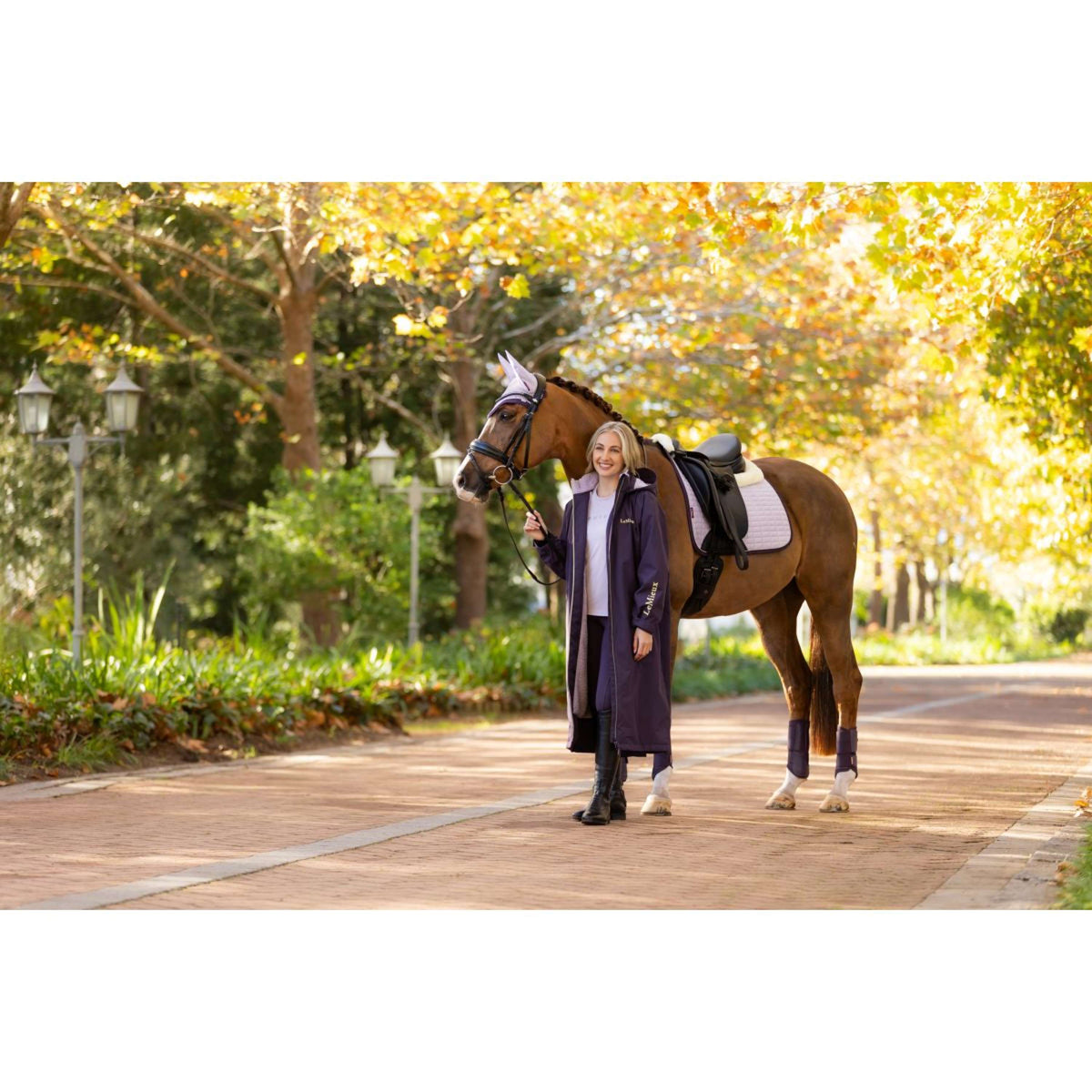 LeMieux Zadeldekje Merino Suede Dressuur Lilac