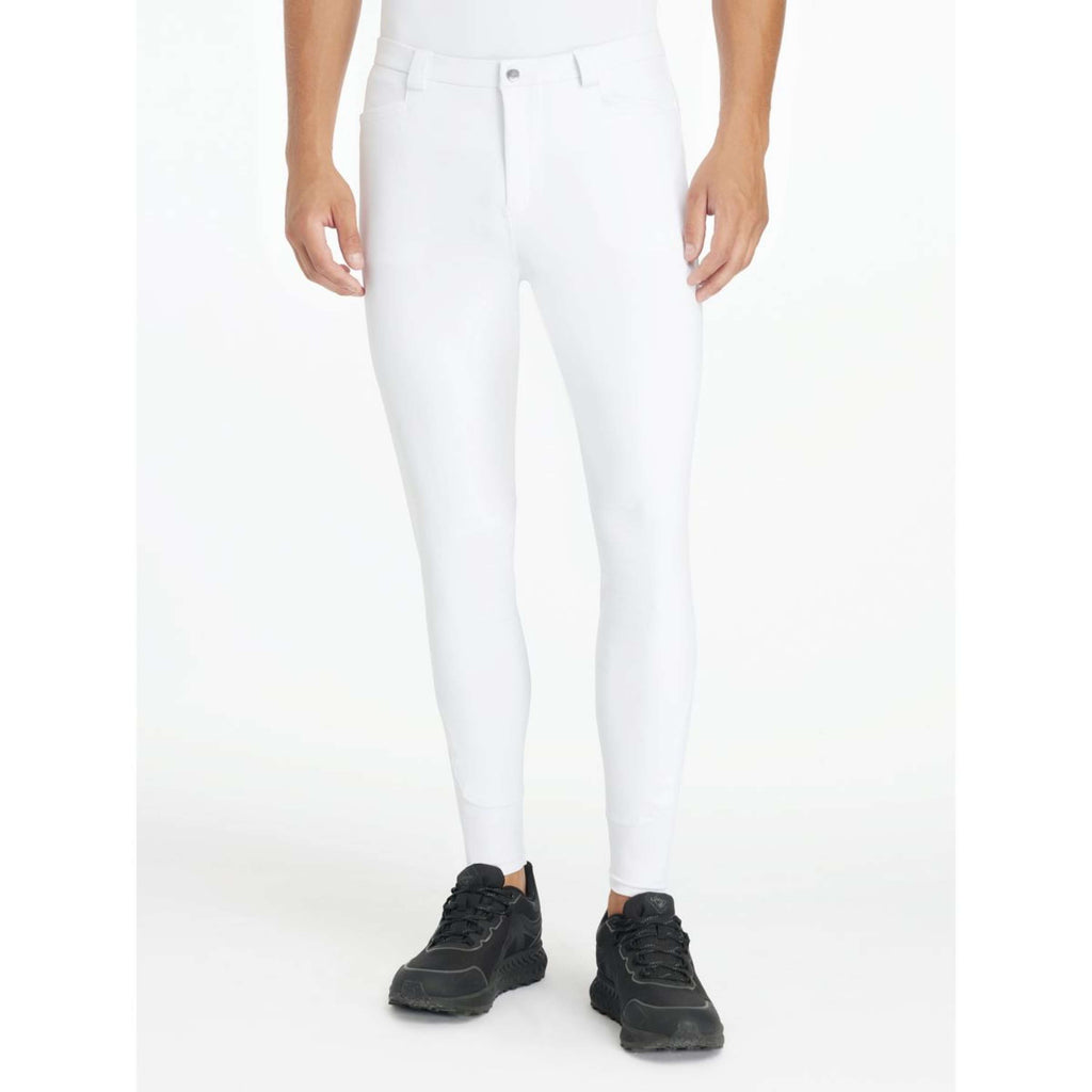 LeMieux Rijbroek Sports Full Grip Heren Wit