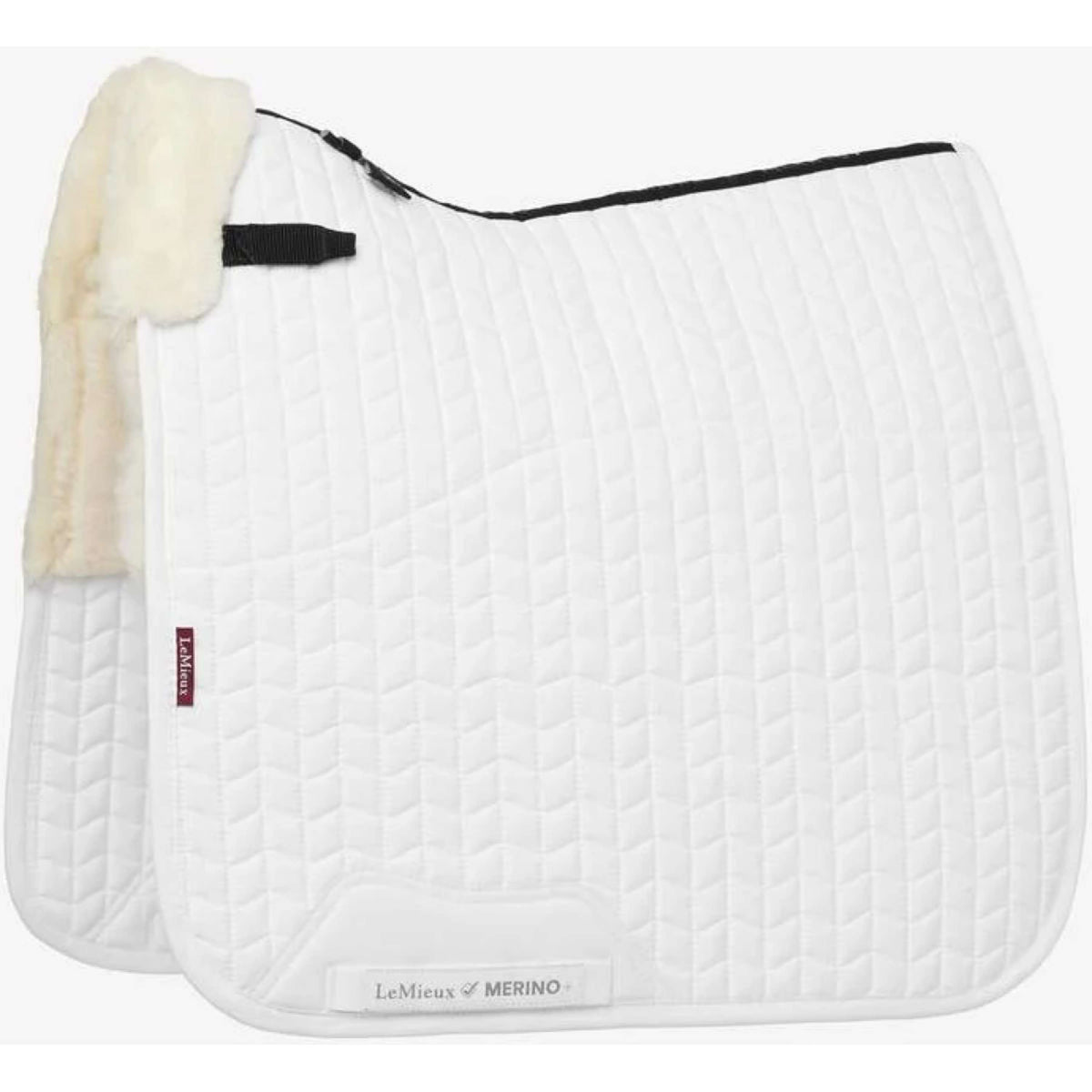 LeMieux Zadeldekje ProLambs Square Half Lined Dressuur Wit/Natural