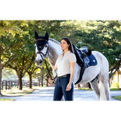 LeMieux Zadeldekje Puissance Suede Close Contact Navy