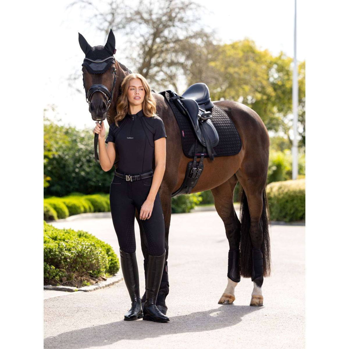 LeMieux Baselayer Mia Mesh Korte Mouwen Zwart