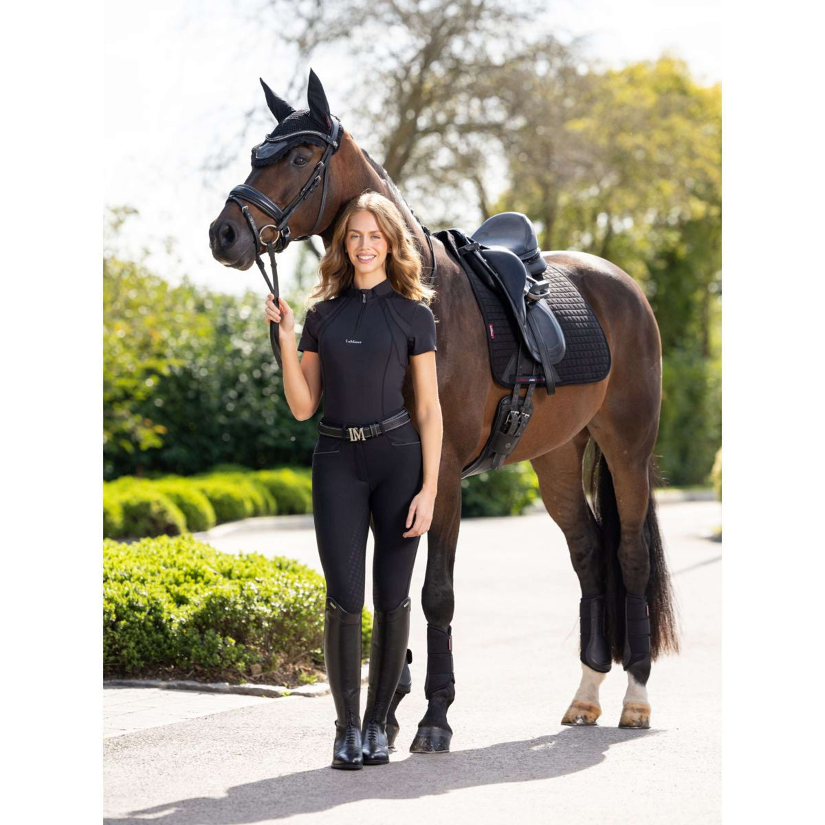 LeMieux Baselayer Mia Mesh Korte Mouwen Zwart