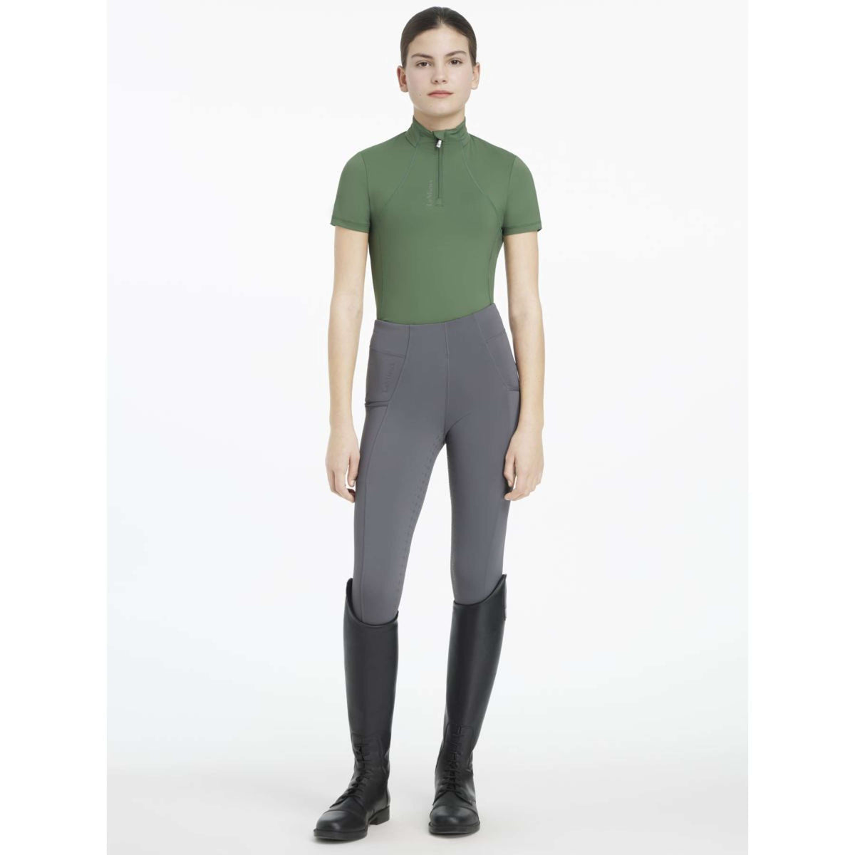 LeMieux Baselayer Young Rider Classique Korte Mouwen Hunter Green