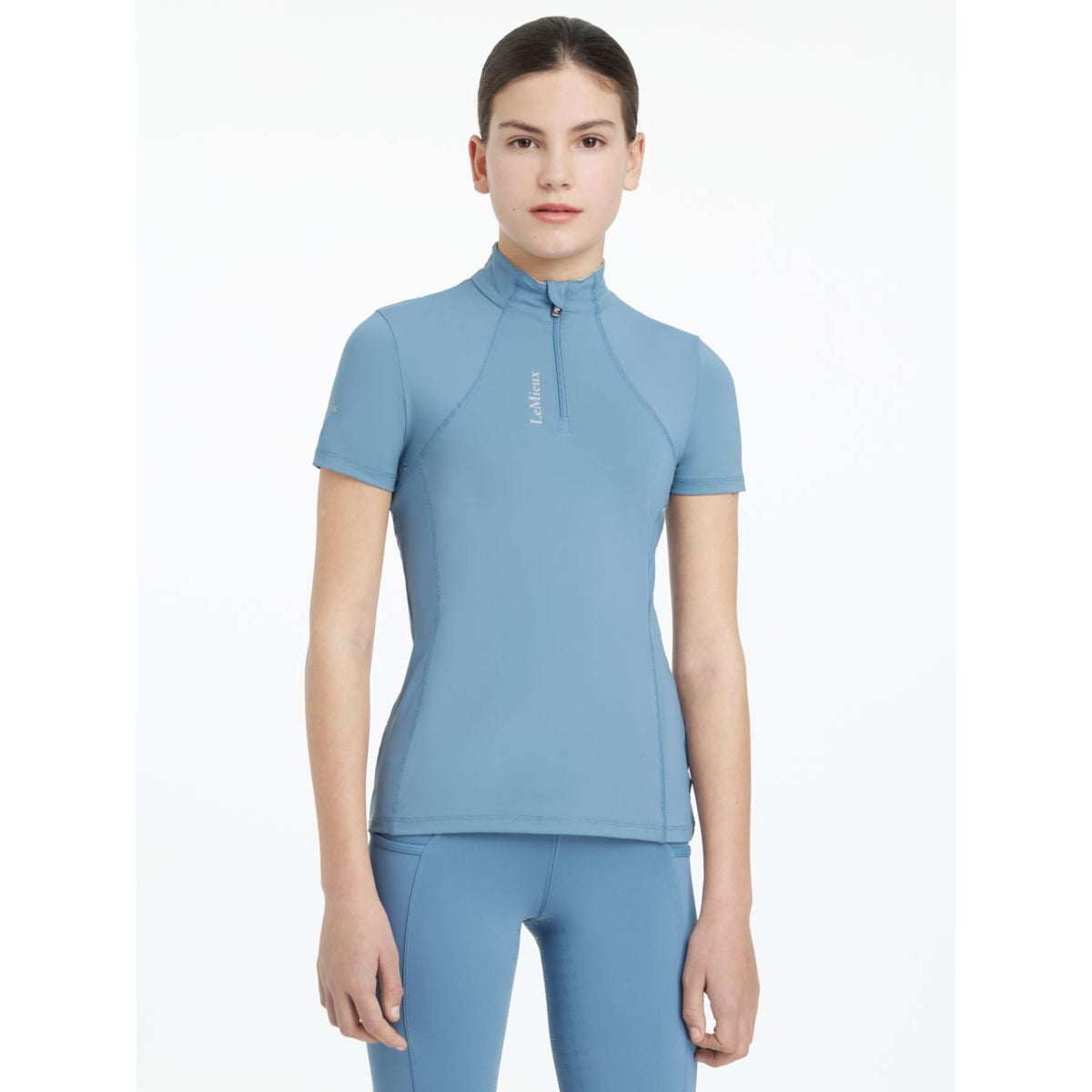 LeMieux Baselayer Young Rider Classique Korte Mouwen Ice Blue