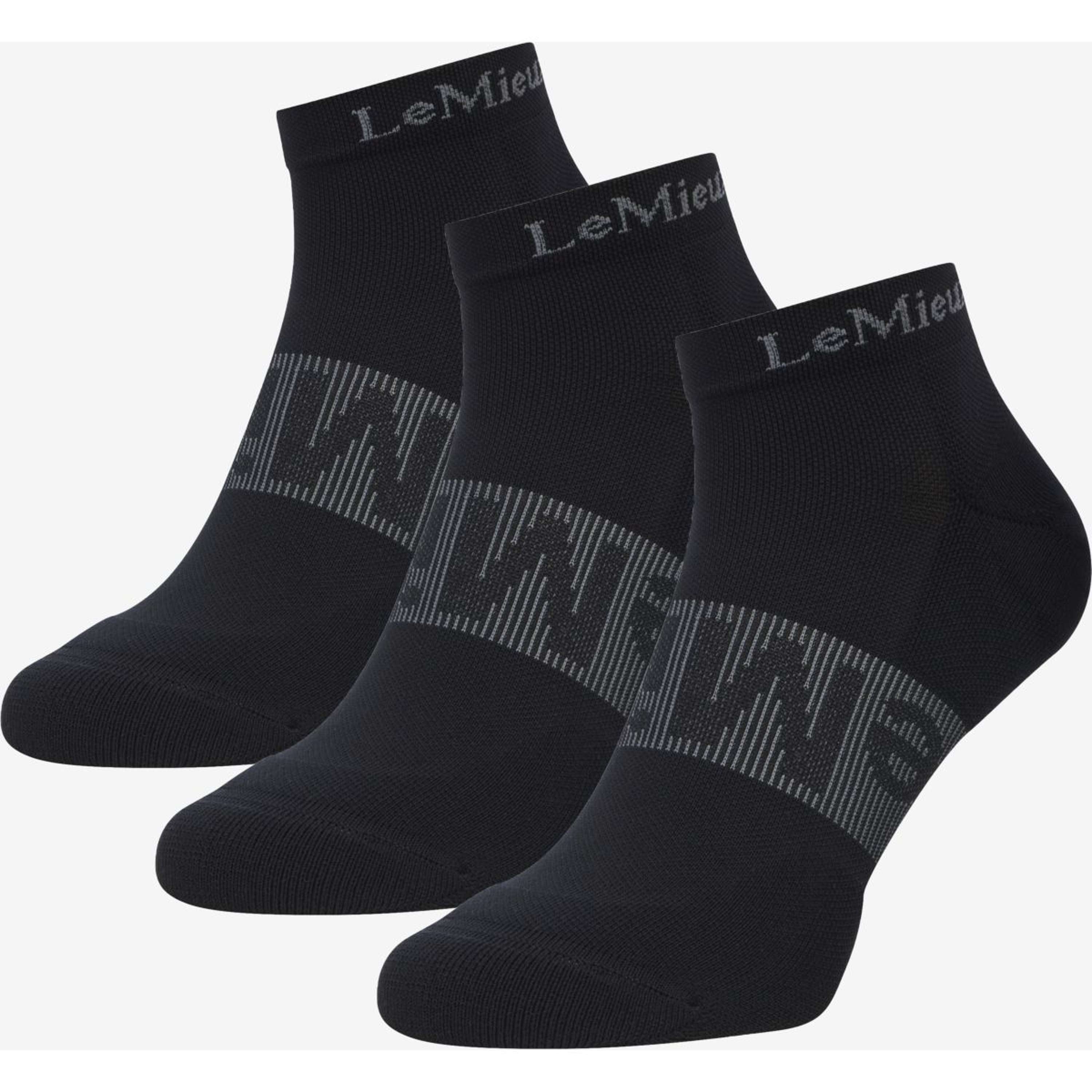LeMieux Sokken Trainer 3 Pack Zwart