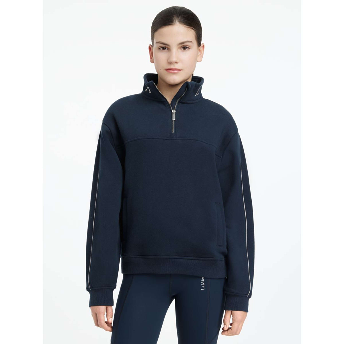 LeMieux Trui Young Rider Kate Quarter Zip Navy