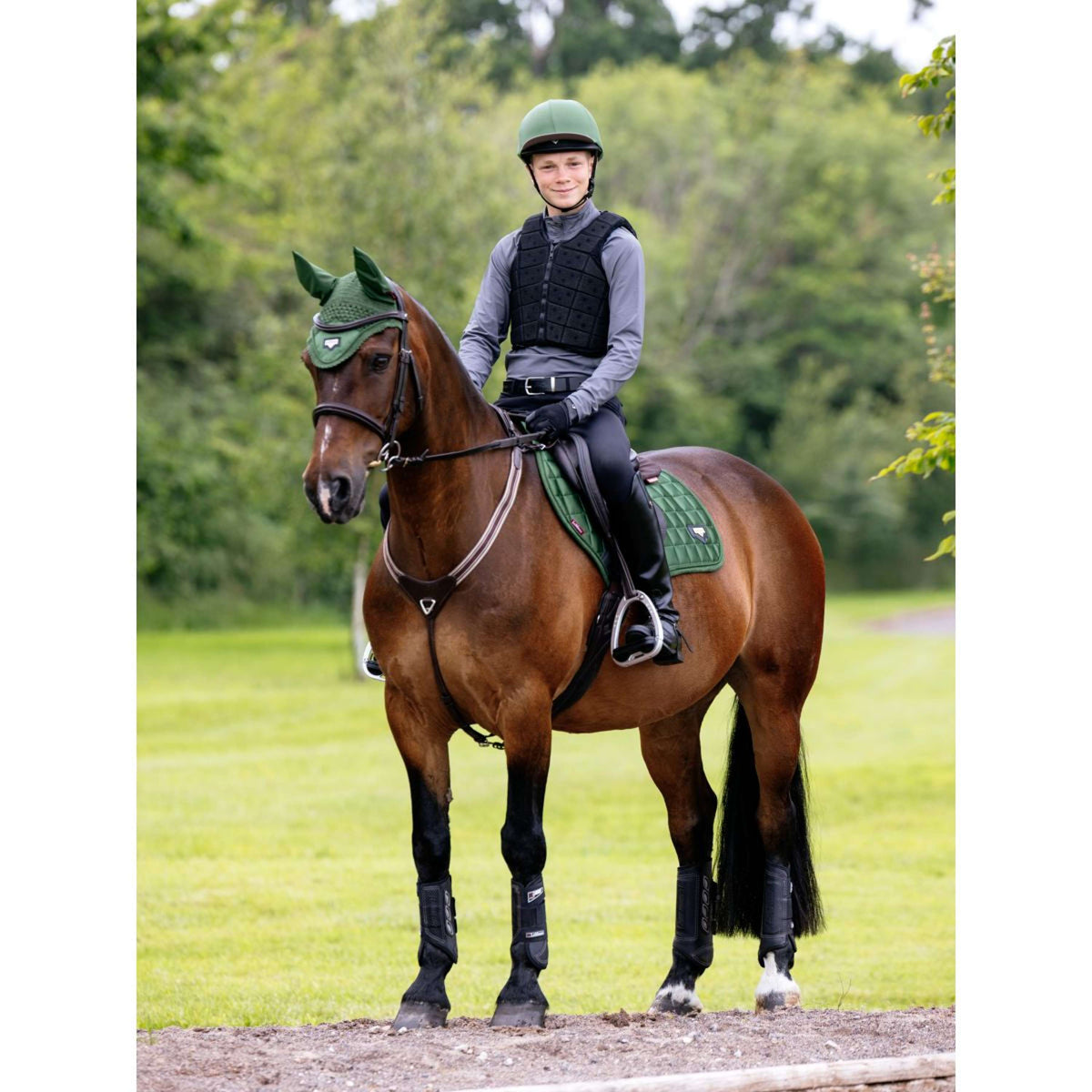 LeMieux Zadeldekje Loire Classic Square Close Contact Hunter Green