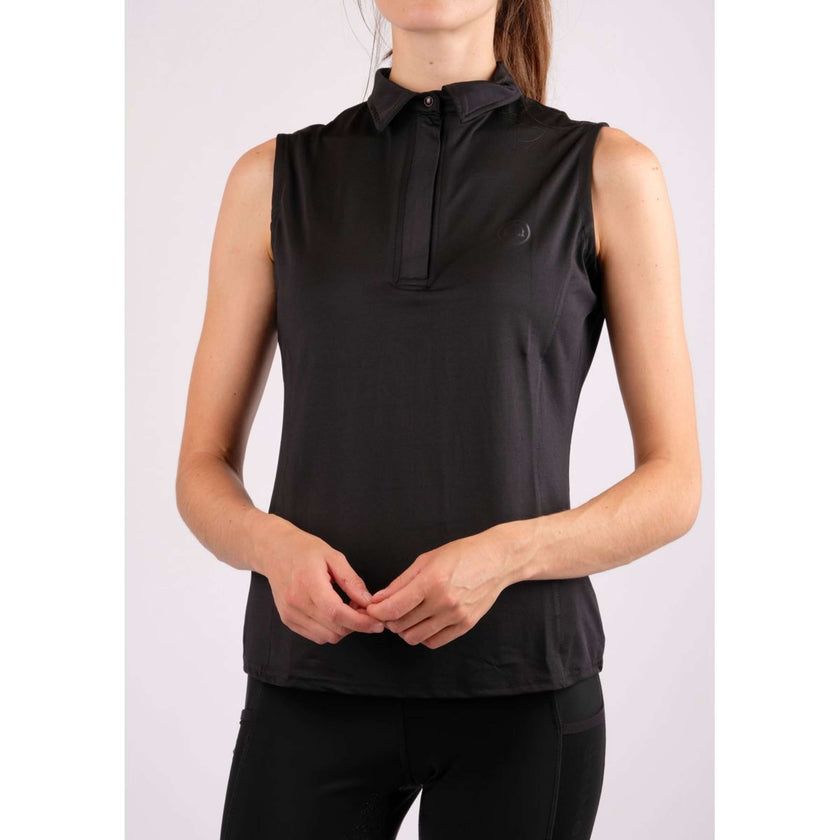 Montar Poloshirt Fiona Mouwloos Zwart Montar Poloshirt Fiona Mouwloos Zwart