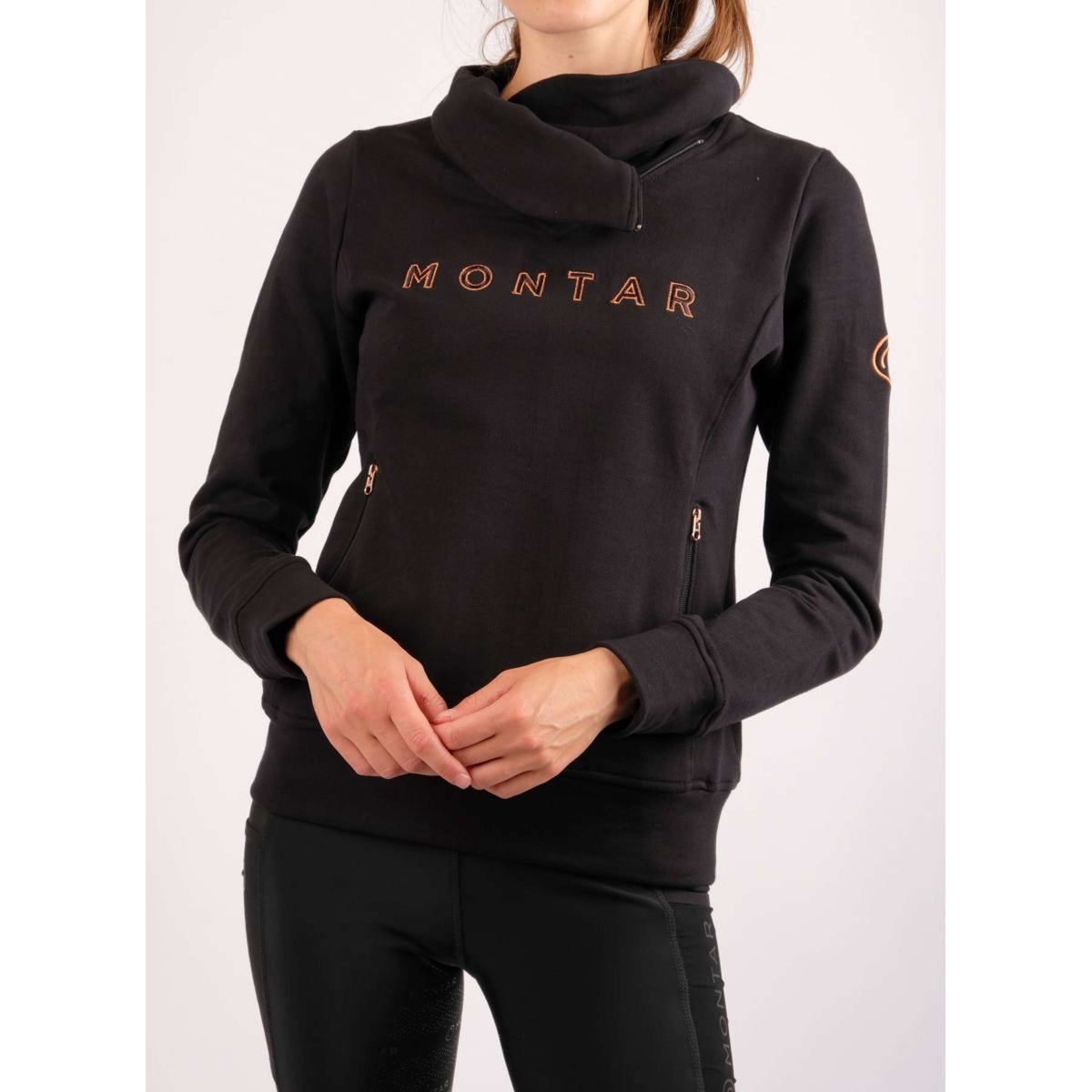 Montar Sweater Simone Rosegold Junior Zwart