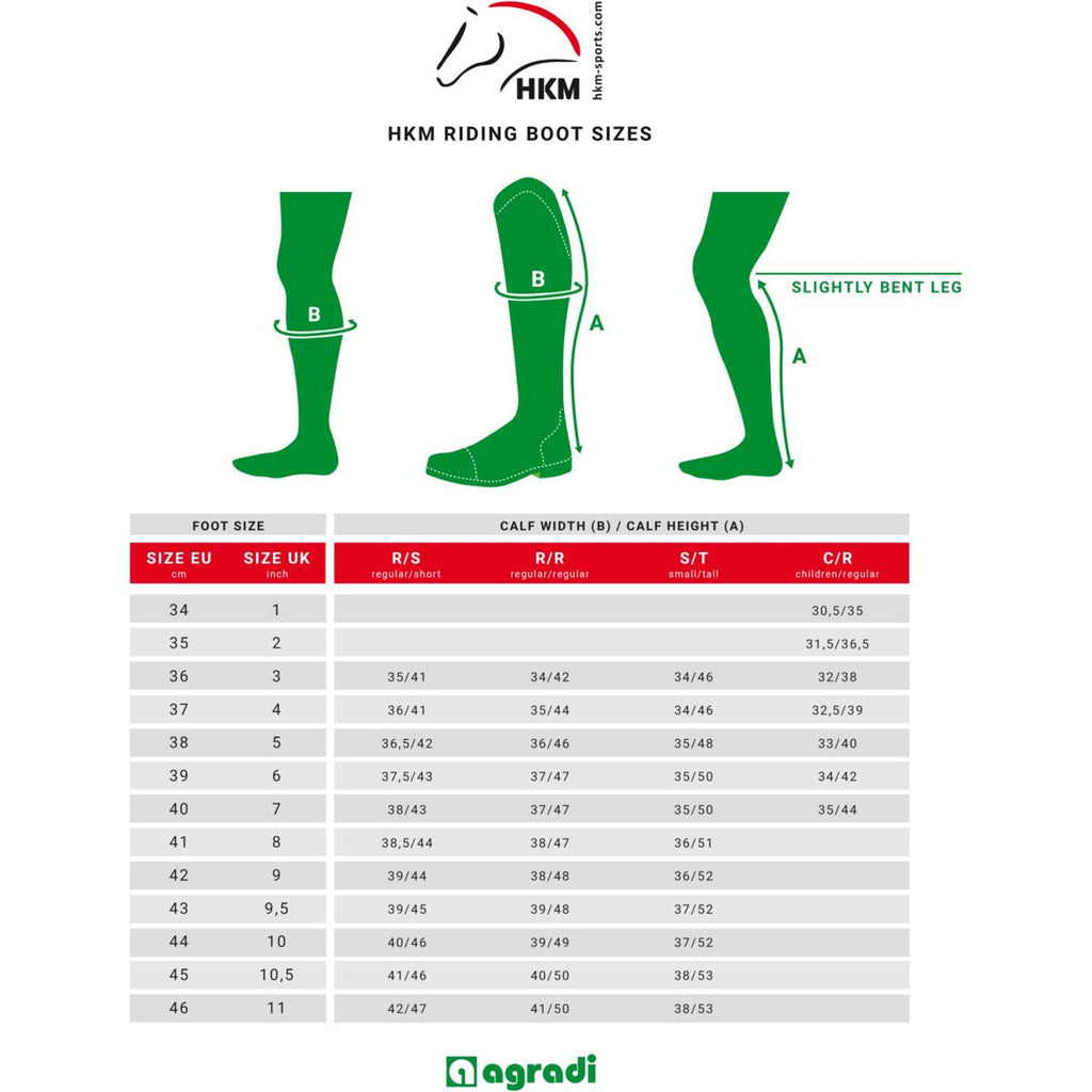 HKM Rijlaarzen Sevilla Small/Tall Zwart