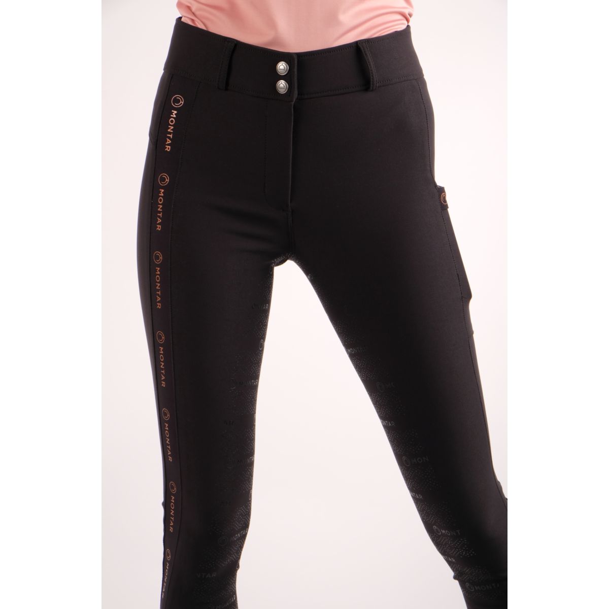 Montar Rijbroek Julie Highwaist Full Grip Zwart